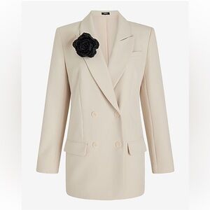 Double Breasted Corsage Blazer